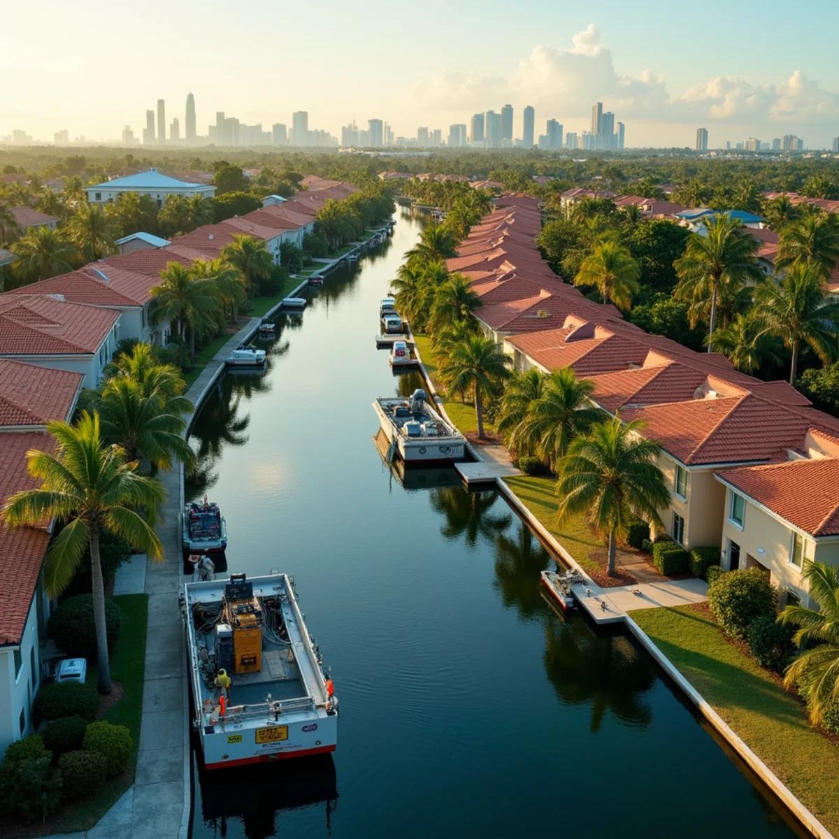 Map of Ultra Mold Water Restoration service areas across South Florida